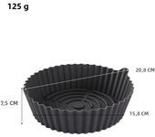 23cm Airfryer Baking Paper Silicone BBQ Basket Mat Reusable Oven Baking pizza Tray Nonstick pot Liner Replacement Grill Pan
