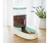 Automatic Dog Cat Feeder and Water Dispenser Gravity Food Feeder and Waterer Set with Pet Food Bowl for Large Capacity
