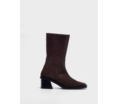 MIM New Paris Botas de caña media para mujer chocolate en piel 9390398439754
