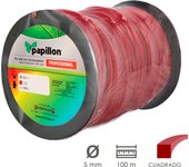 Papillon Hilo Nylon Desbrozadoras Cuadrado Professional Ø 50 Mm Rollo 100 Metros