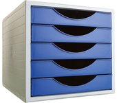 Archivador Modular Archivo 2000 ArchivoTec Serie 4000 5 cajones Din A4 Azul 34 x 27 x 26 cm