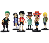 Anime One Piece Figures 6pcs/set PVC Action Model Dolls Figure Toys Cute Luffy Nami Zoro Collection Brinquedos Full Set Hot Sale