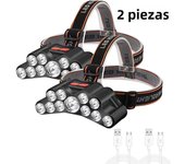 BIT Linterna Frontal LED Potente 5/11 Con Batería 18650 Recargable Por USB Para Camping Y Pesca Luz De Escenario Exterior Impermeable