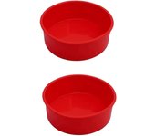 moldes de silicona para hornear pasteles de 15 cm, redondos, antiadherentes, de liberación rápida, aptos para magdalenas, budines y pan.