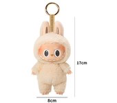 Labubu os monstros batimento cardíaco macaron esmalte rosto caixa cega estatueta de pvc bonito pingente ornamento boneca decoraç