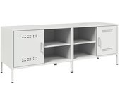 Muebles de TV 2 piezas acero blanco 68x39x50,5 cm