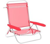 Marbueno Silla Plegable 5 Posiciones Aluminio Coral Playa y Piscina 63X76X78 cm 10358