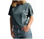 Camiseta Converse Go-To Embroidsered Gris - Logo Bordado Star Chevron - Algodón Suave - Ajuste Cómodo