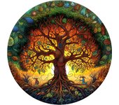 Wood puzzle new green life tree theme personalized 3D puzzle leisure adult children gift education toy high difficulty A3 game