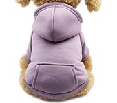 Perro Gato Sudadera con Capucha Mascota Cálido Abrigo de Invierno Ropa de algodón para Perros con Bolsillo Exterior para Perros pequeños