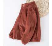 2024 Autumn Winter Girls Plush Coats Kids Soft Turtleneck Outwear Keep Warm Children's Coral Fleece Zipper Jackets for Girls New