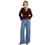 Motivos-Pantalones palazzo with pligues en Lyocell