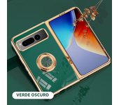 Radium Eelectroplate Phone Case for Google Pixel 9 8A 8 7A 7 6A 5A Pro Silicone Ring Stand Holder for Google Pixel Fold Cover