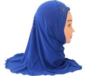 H042 beautiful small girl hijab with stones cute scarf hats women's caps can fit 2-5 years old girls muslim  headscarf
