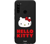 Funda original compatible con Xiaomi Redmi Note 8T Negro con un diseño de Hello Kitty Logo