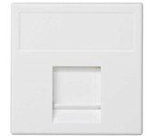 Placa K45 V-D guardapolvo con 1 conector AMP/KRONE blanco SIMON K76/9