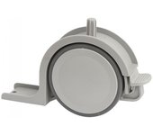 RUEDA NIDO TOSCANACON PLASTICO GRIS SP40 CON FRENO