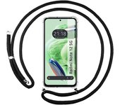 Funda Colgante Transparente para Xiaomi Redmi Note 12 5G con Cordon Negro