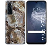 Funda Silicona para Vivo Y70 diseño Mármol 14 Dibujos