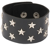 New Skull 2024 Punk Gothic Rock Chains Metal Stud Spikes Rivet Pu Leather Wristband Bangle Wide Cuff Bracelet Women Men Jewelry