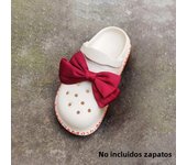 1 Pc Bow Shoe Clip Shoes Hole Shaped Slippers Shoe Buckle Women Shoe Decoration Decorative Clips Silk Bow Charm Buckle
