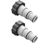 Adaptador de manguera de piscina de 2 piezas, adaptador de piscina, accesorio de piscina, con rosca interna para conexiones de 1,5 y 1,25