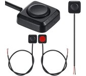Momentary Push Button On Off Switch Black Plastic 12V 24V Surface Mount Mini Button Switch