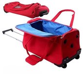 STARLEY-Bolsas para viajes, bolsa de viaje impermeable,maletas de gran capacidad,con ruedas,color marino y rojo oscuro