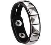 2024 New Cuff Wrap Gothic Wristband Bracelet Punk Rock Biker Wide Strap Pu Leather Bracelet Bangle Jewelry