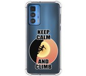 Funda Silicona Antigolpes para Motorola Edge 20 Pro diseño Mujer Escalada Dibujos