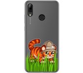 Tumundosmartphone Funda Gel Transparente para Huawei P Smart 2019 / Honor 10 Lite diseño Tigre Dibujos