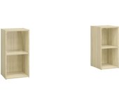 vidaXL Muebles para TV 2 uds madera de ingeniería 72x35x36,5 cm, Mueble de Salon, Mueble TV, Mueble TV salon, Mesa de TV, Mueble tele