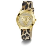 Reloj Guess Mujer GLITZ PLAQUE GW0745L2 Acero Inoxidable dorado logo centro pulsera animal print