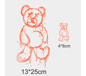 2PCS Cute Cartoon Bear Ironing Hot Transfer Stickers for Clothes, Vinyl Hot Stickers Fashion New DIY Clothes Hat Stickers