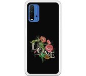 Funda compatible con Xiaomi Redmi 9T/Pocophone M3 - tatoo rosa efecto bordado