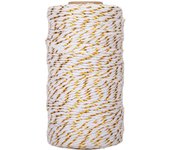 100M Cordel de Algodón  Hilo para Envolver Regalos para Envolver Regalos,Hornear,Decoración Navideña