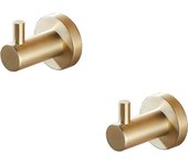 Ganchos para toallas de baño 2 pack moderno cepillado oro toalla percha pared sus304 Acero inoxidable accesorios de baño gta20802bg