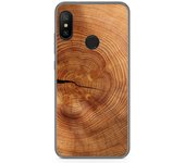 Tumundosmartphone Funda Gel Tpu para Xiaomi Redmi 6 Pro / Mi A2 Lite diseño Madera 04 Dibujos