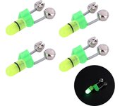 1-10pcs Night Fishing Rod Bite Bait Alarm Light with Twin Bells Ring Fishing Bite Alarm Indicator Carp Fishing Accessories