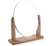 Espejo de maquillaje de madera con marco de madera de alta definición (óvalo de madera)