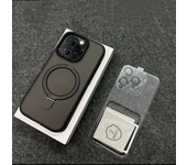 Metal Ring Stand Matte Magnetic Case for Magsafe IPhone 15 14 13 12 11 Pro Max Plus IPhone13 with Lens Protector Mac Safe Cover