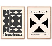 Set de 2 cuadros calidad premium con marco de madera - 30x40 cm o 50x70 cm - POSTER LAB