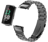 Stainless Steel Strap for Fitbit Charge 6 and 5, Metal Adjustable Wristband, Correa Bracelet, Band Accessories