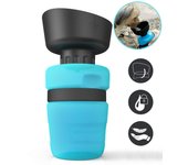 500ML Dog Water Bottle Bowl Foldable Leak-proof Water Food Cup Pet Feeder Bowl Portable Large Capacity Pet Outdoor Drinking Bowl