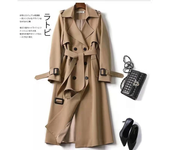 2024 Spring Autumn Women's Windbreaker New Korea Fashion Trench Coat with Belt Ladies Streetwear Loose Khaki Long Overcoat Women
