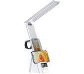 LED Desk Lamp with Wireless Charger 3 in 1 Fast Charging Station, Touch Console Lamp with Timer