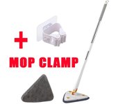 Rotatable Cleaning Mop Telescopic Triangle Spin Mop Long Handle Squeeze Quick Dry Mops for Floor Ceiling Household Cleaning Tool