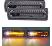 2pcs 12V-24V Truck Trailer Lights LED Strips Flowing Car Turn Signal Lamp Rear Tail Indicator Taillight Brake Flashing Rear Ligh