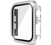 Glass+Diamond Watch Case for Apple Watch Series 8 7 6 SE 5 4 321 Screen Protector iWatch 45mm 41mm 44mm 40mm 42mm 38mm PC Cover
