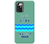 Funda Silicona Líquida Verde para Zte Blade A72 5G diseño Agua Dibujos